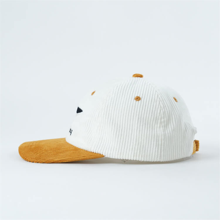 side-view-orange-corduroy-hat